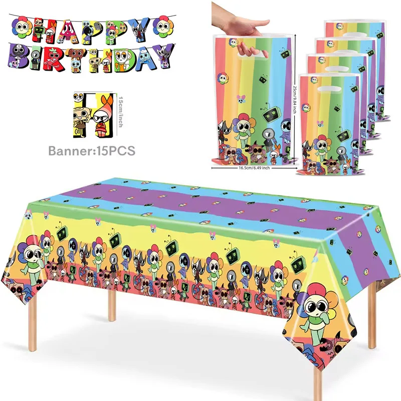Dandy World Geburtstagsgeschenktüten Dandys World Loot Goodie Bag Süßigkeitentüte Kinderspiel-Thema Partygeschenke Geschenke Verpackungsbeutel