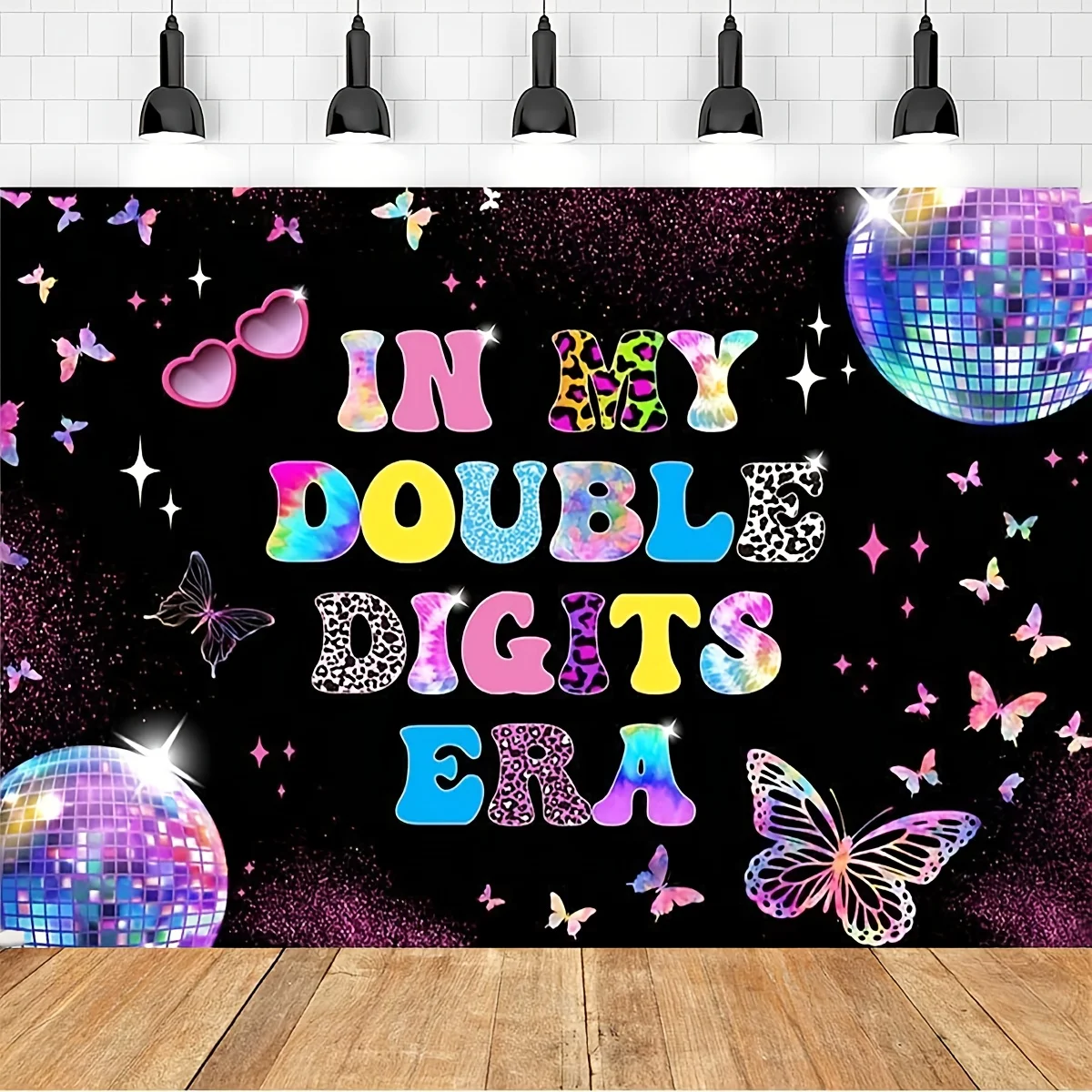 Hintergrund „Meine Geburtstag“-Ära, Ballmädchen, Geburtstagsparty-Dekoration, Musik-Superstar-Banner, doppelter Hintergrund für digitale Ära