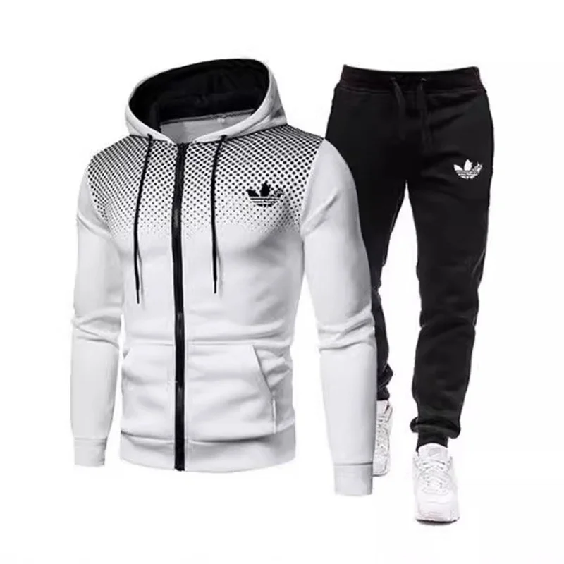 New Cross border Sports Set Two piece Casual Hoodie Foreign Trade Men\'s Hoodie Style Sportswear Spring and Autumn