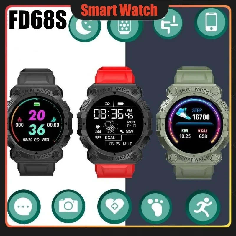 NEW FD68S Smart Watch Men Chils Bluetooth Smartwatch IP68 Touchscreen Fitness Bracelet Sports Fitness Smart Band for IOS Android