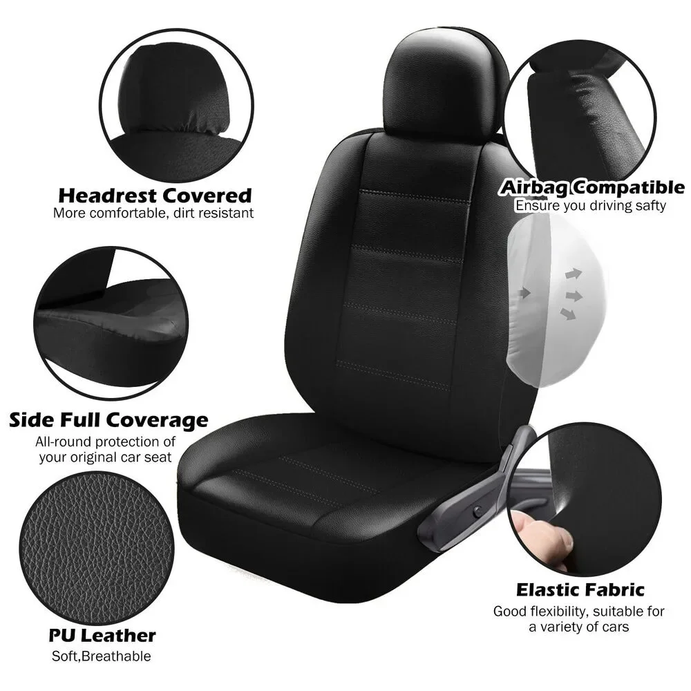 For Hyundai Elantra/Tucson/Sonata/Accent Luxury Leather Car Seat Cover Full Set