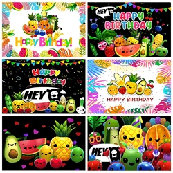 Hey Bear Sensory Background Happy Birthday Baby Photography Background Fruit Cake Smash Party Banner Photo Studio Props Custom