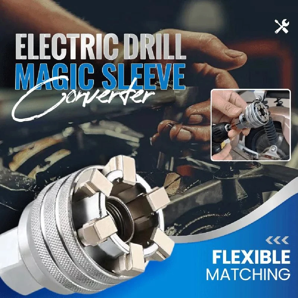 Universeller elektrischer Schraubenschlüssel-Adapter, passend für Standard-3/8-3/4'' 10 bis 19 mm Super-Steckschlüssel, multifunktionales Antriebswerkzeug – Detail 11