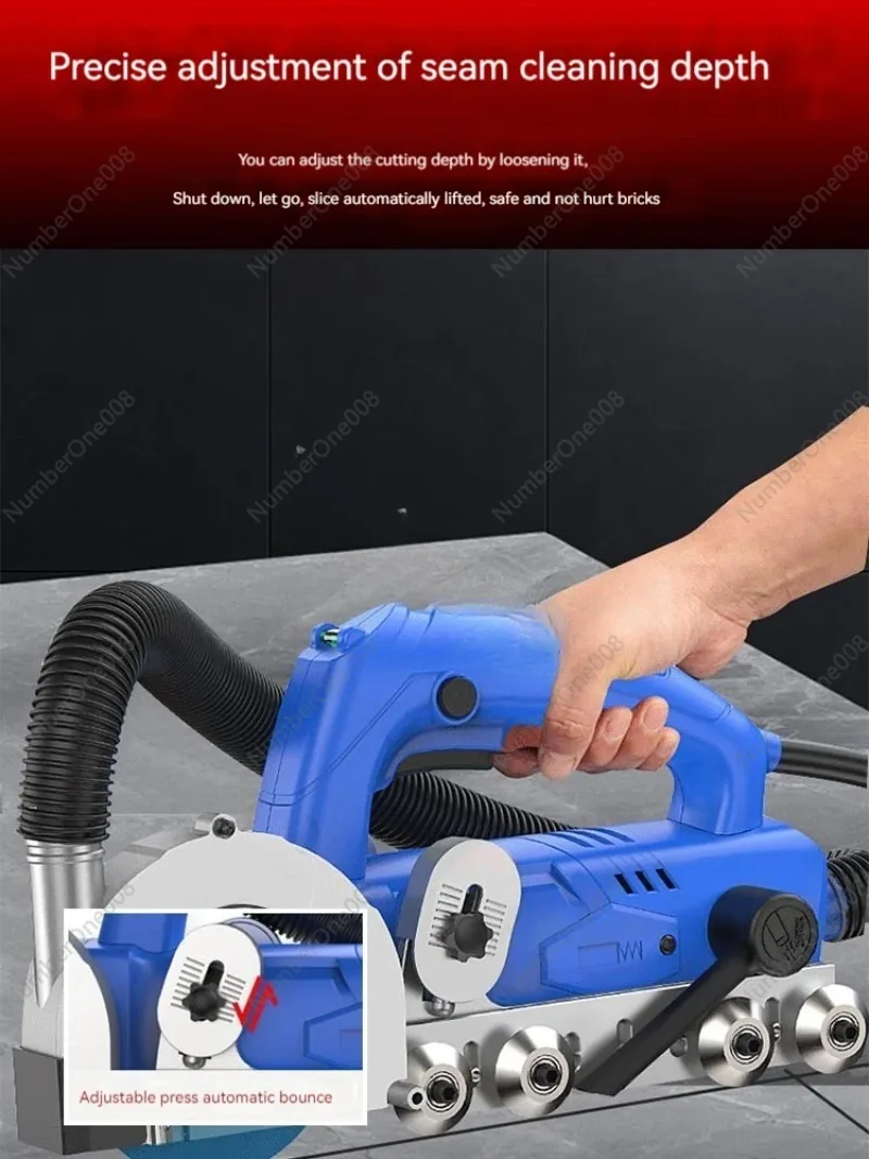 1200W Electric Seam Cleaning Machine Beauty Seam Construction Tool  Dust-free Ceramic Floor Tile Gap Cleaning Slot Artifact