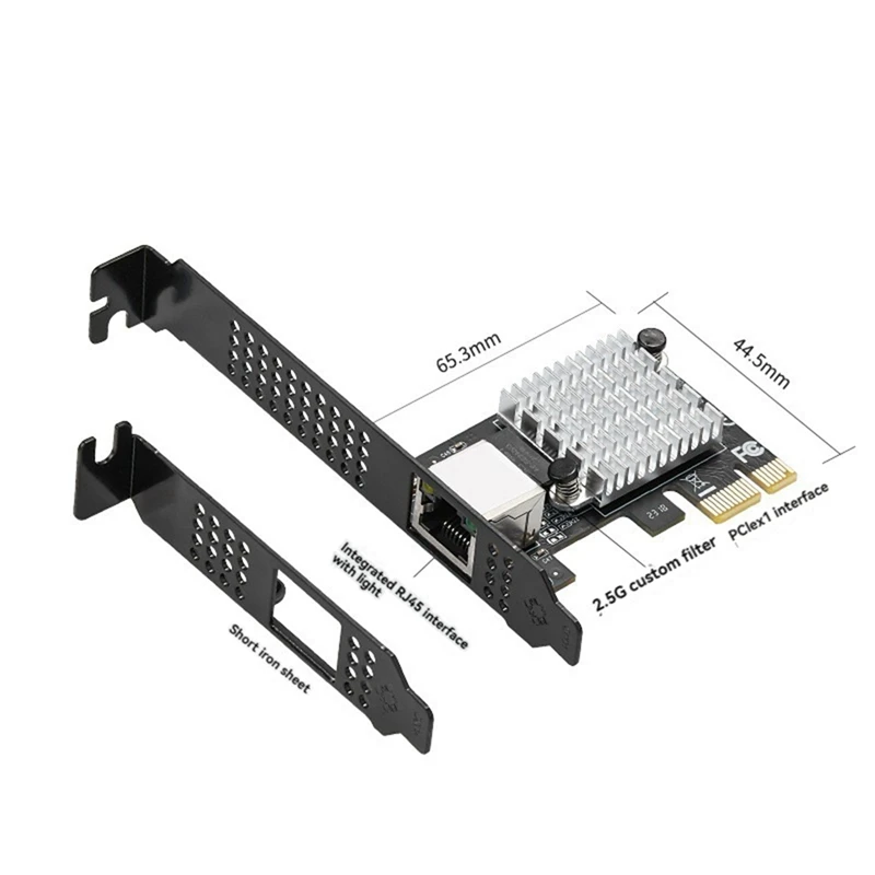 Game PCIE Card 2500Mbps Gigabit Network Card 10 100 1000Mbps RJ45 Wired Computer Pcie 2.5G Network Adapter LAN-AC37