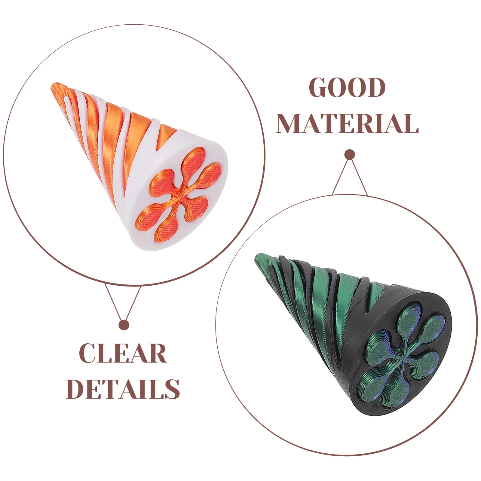 5pcs 3D Printed Fidget Spiral Cone Impossible Pyramid Passthrough Puzzle For Kids Adults Office Desk Stress Relief Game