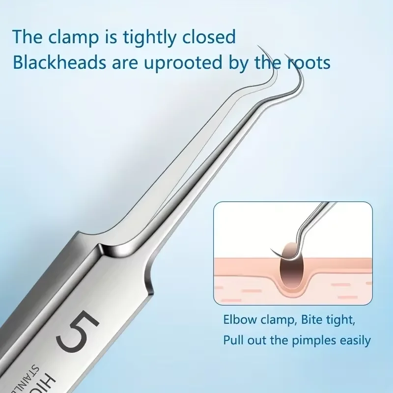 8 PCS Stainless Steel Acne Clip, Cell Clip, Blackhead Clip, Acne Needle, Beauty Salon Acne Needle, Acne Needle Tool8 PCS Stainle image 2