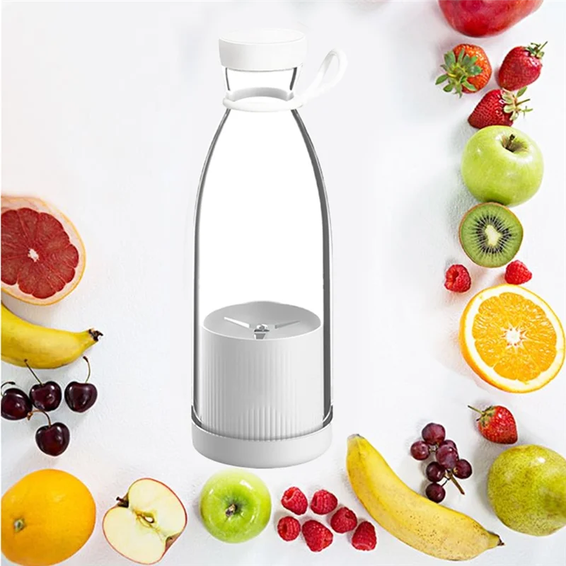 300ML Portable Blender Electric Juicers Fruit Mixers USB Rechargeable Smoothie Mini Blender Personal Juicer -White