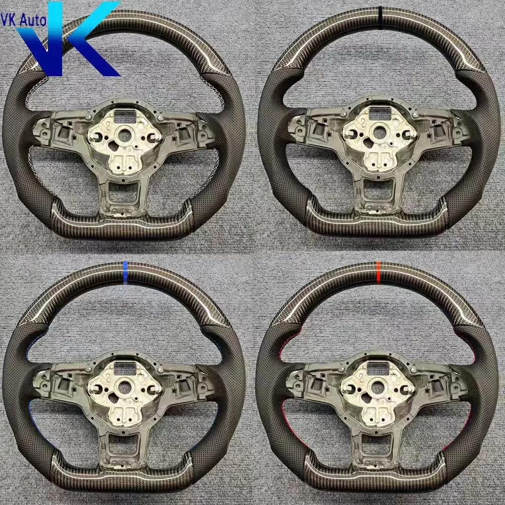 Upgrated Carbon Fiber Sports Steering Wheel Half Leather Assembly For Golf MK7 7.5 Steering Wheel Parts
