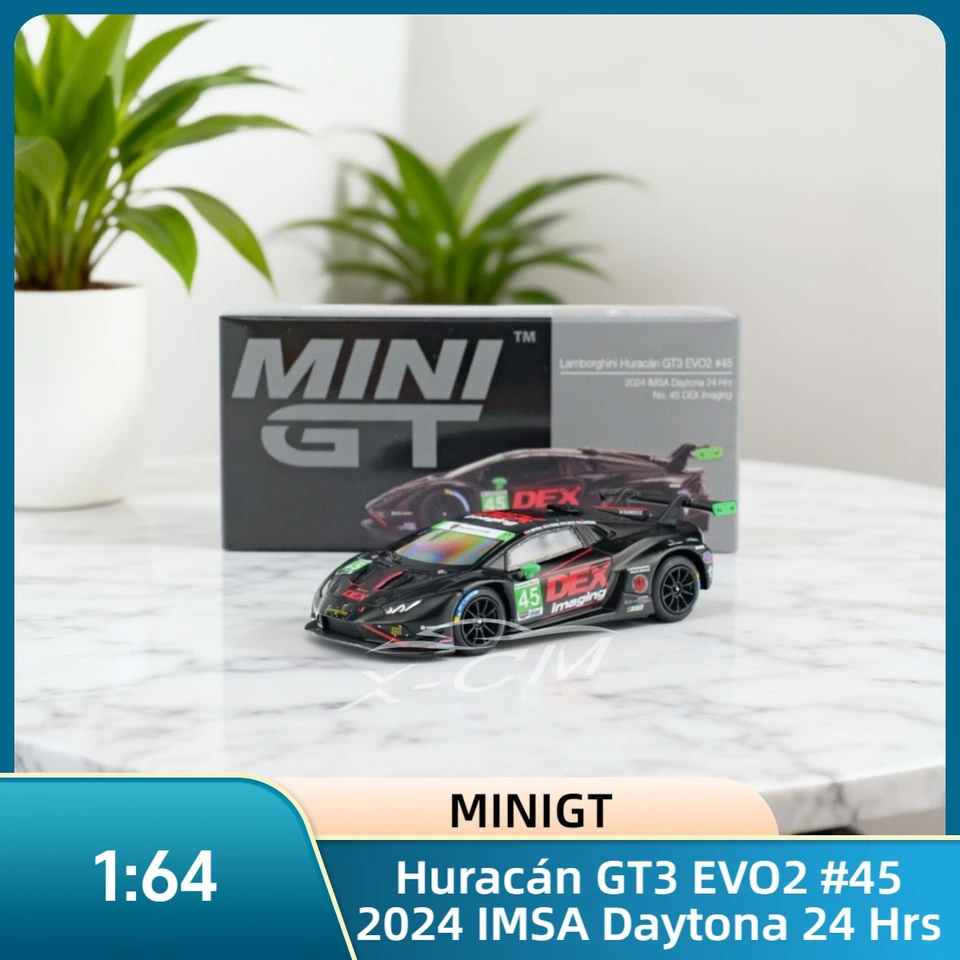 Diecast Car Model MINIGT MINI GT Huracan GT3 EVO2 #45 No.45 1:64