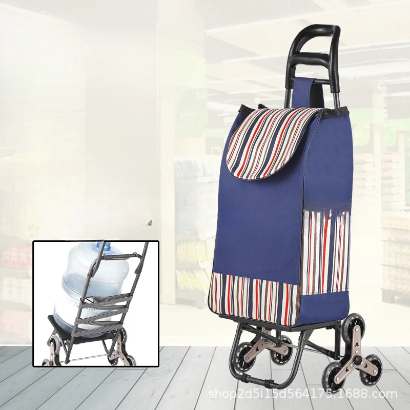 

Grocery Shopping Cart Stair Climbing Folding Luggage Trailer Portable Trolley Wagon