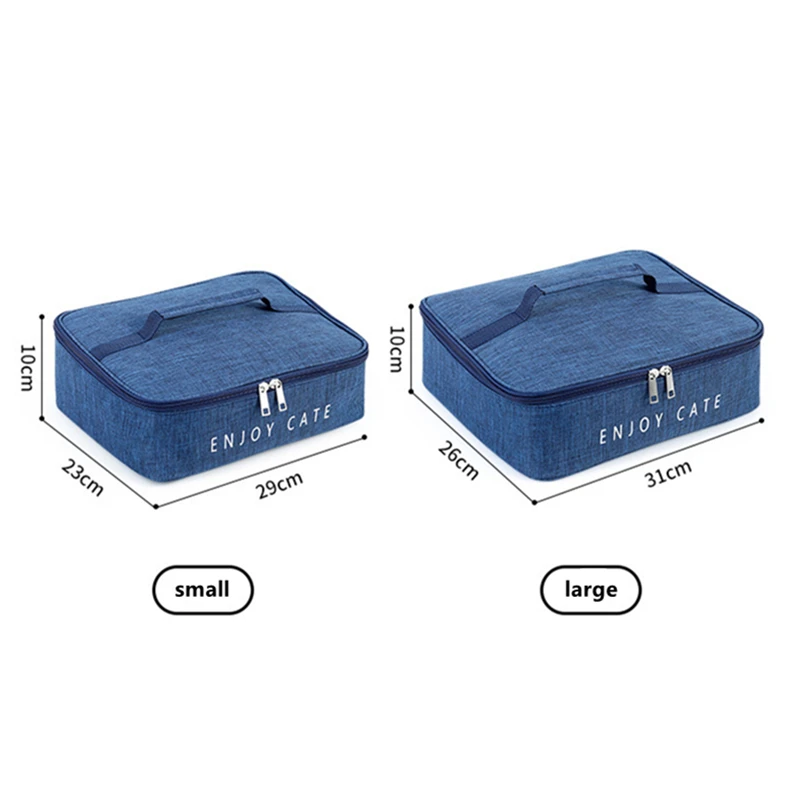 New Handheld Portable Lunch Bag Household Square Cooler Bag Large Capacity Waterproof Oxford Cloth Student Picnic Lunch Bag