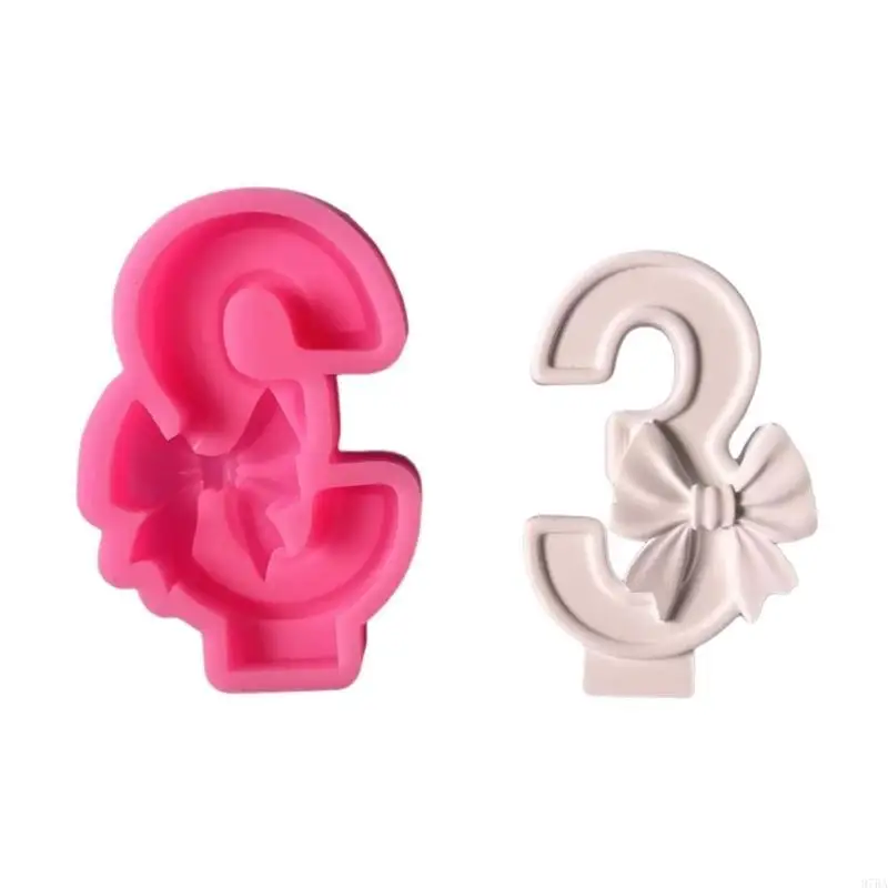 97BA Bowknot عدد سيليكون شمعة قوالب لراتنجات الايبوكسي صنع شمعة الصابون كعكة قوالب فندان الديكور قوالب شوكولاتة