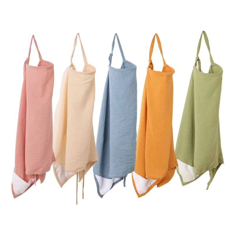 Cotton Baby Feeding Nursing Covers Mum Breastfeeding Nursing Poncho Cover Up Adjustable Privacy Apron Outdoors Nursing Cloth