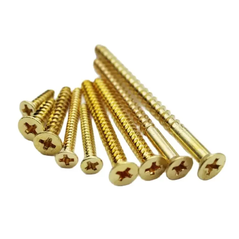 Messing Zelftappende Verzonken Phillips Zelftappende Houtschroeven M2 M2.5 M3 M3.5 M4 M4.5 M5 M6