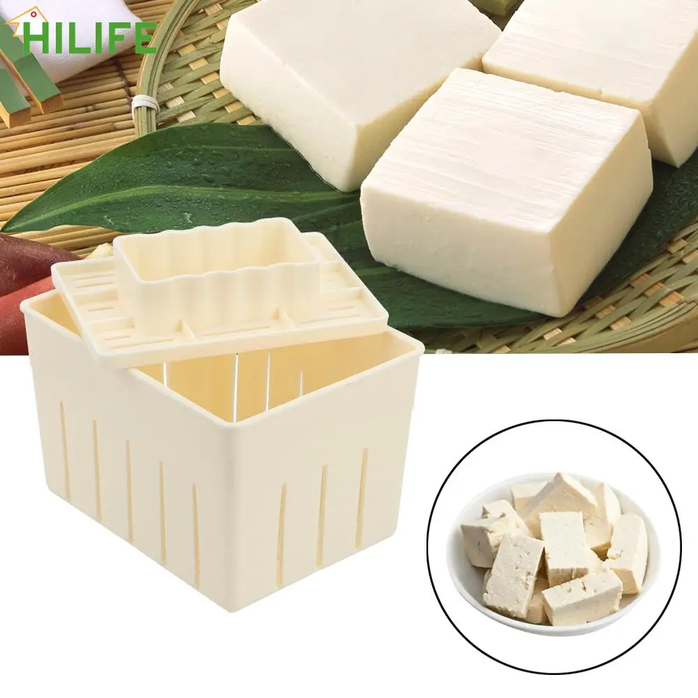 Soybean Curd Tofu Making Mold Kitchen Cooking Tool Set Homemade Plastic Tofu Press Mould DIY Tofu Mold Kitchen Gadgets Durable