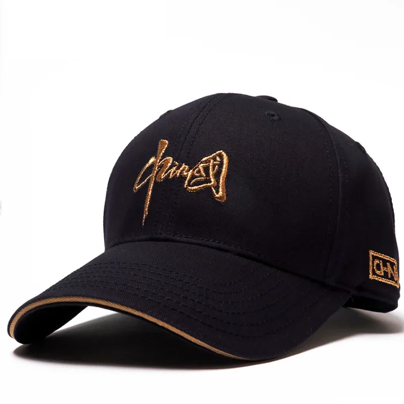 Men\'s Hat Baseball Cap for Male New Fashion Luxury Brand Embroidery Chinese Style Big Size Cotton Trucker Hat Hip Hop Winter