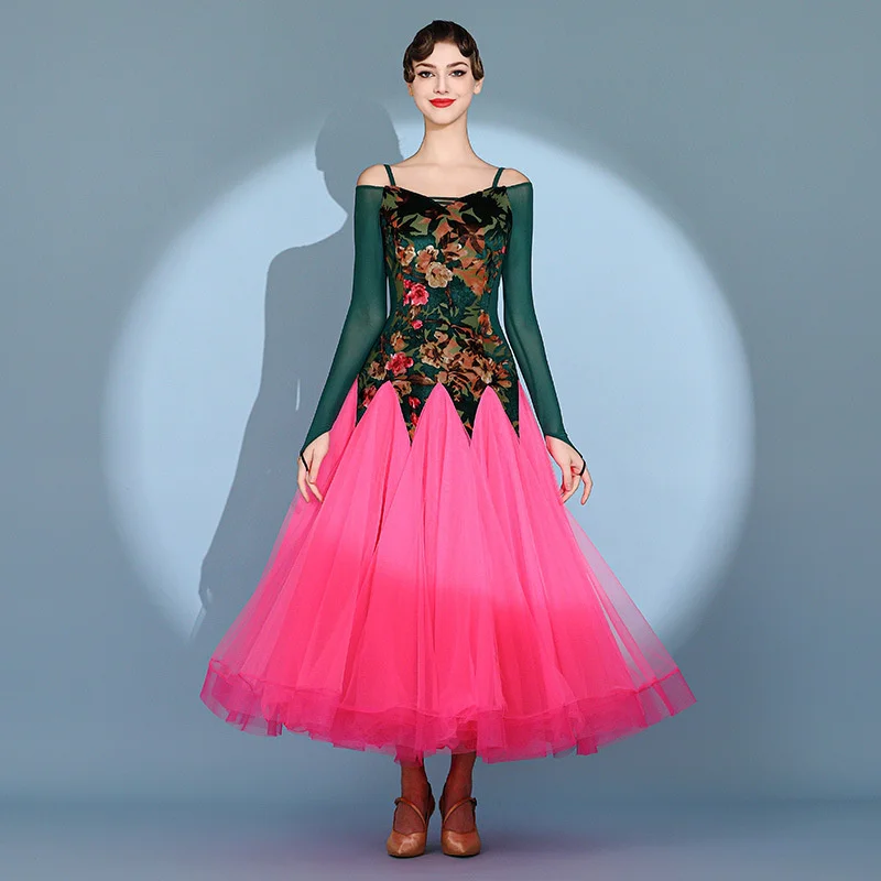 ชุดเดรสสำหรับแข่งขันเต้นรำบอลรูมผู้หญิง ODBD1385 ขายดี คุณภาพสูง ประสิทธิภาพเยี่ยม