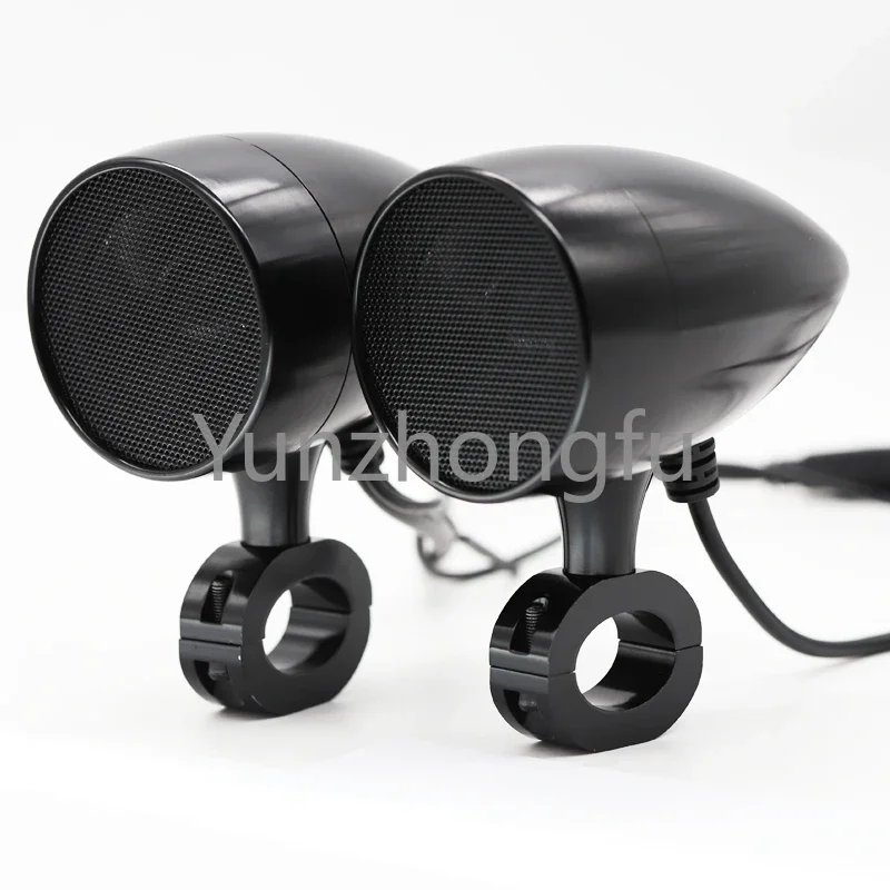 Motorcycle Stereo Speakers Audio System Blue tooth Amplifier Radio USB Waterproof