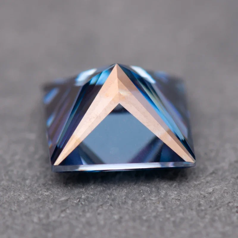 Moissanit Prinzessinnen-Schliff Saphirblauer Edelstein für DIY-Schmuck, Ringe, Halsketten, Ohrringe, Hauptmaterialien mit Zertifikat – Detail 2