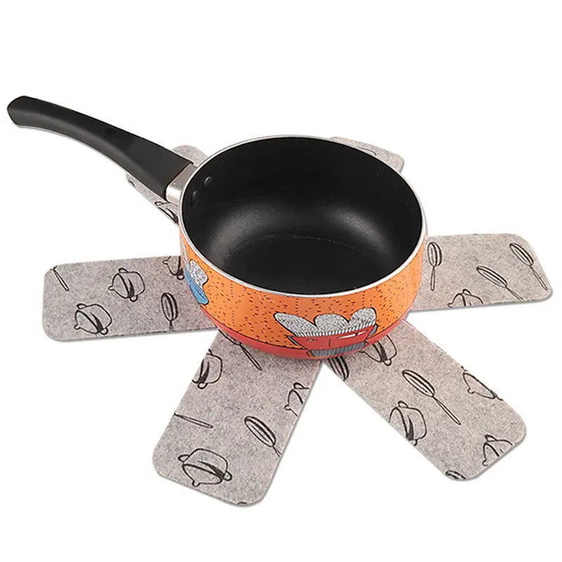 3PCS/set of Non-stick Pot Protection Pad Non-woven Pot Pad Prevents Scratches and Divides To Protect The Surface of The Cookware