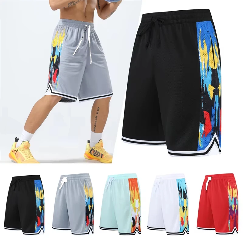 Men Student Basketball Shorts Sport Gym Soccer Trainning Exercise Jogging Hiking Running Fitness Board Beach Short Pants Moto
