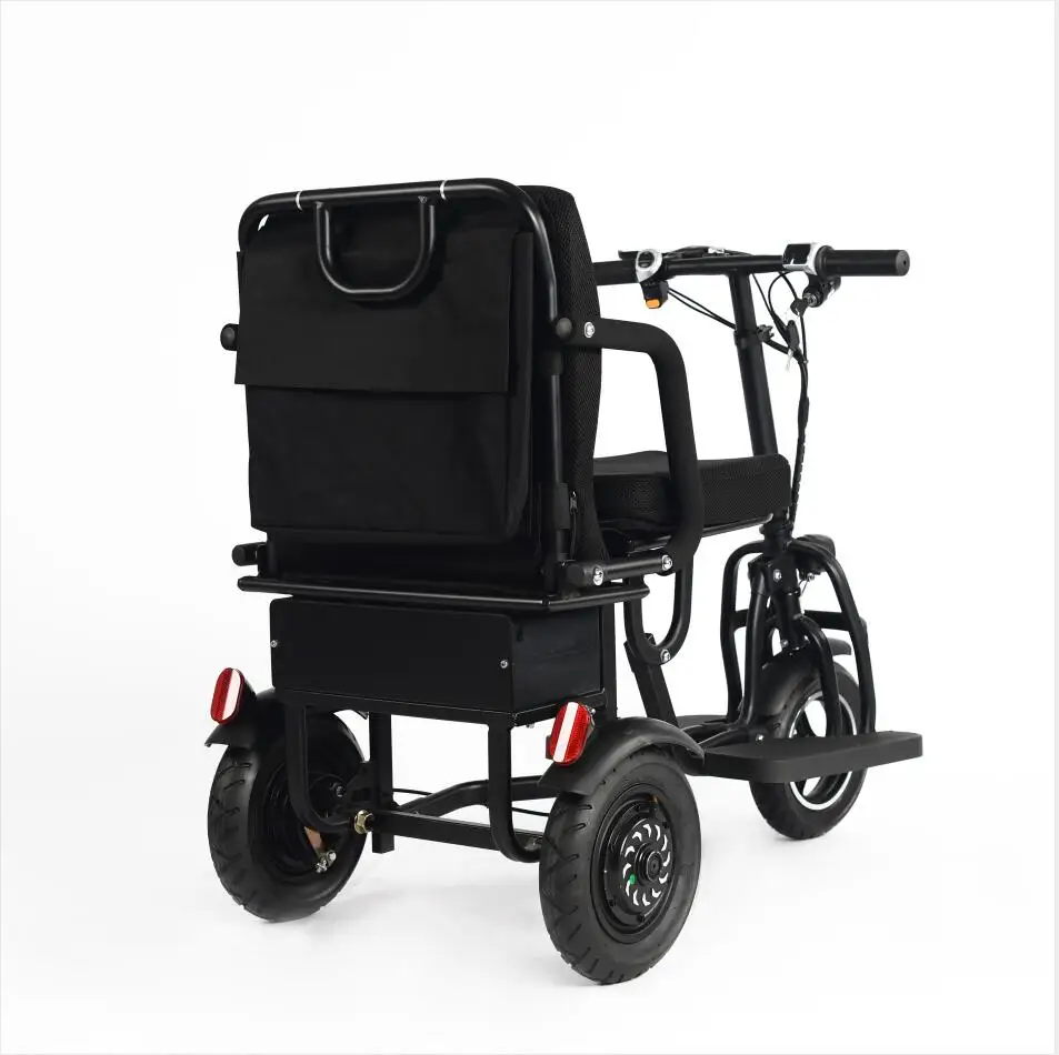 foldable 3 4 wheel four wheel drive portable travel lightweight tricycle electric mobility scooter for elderly