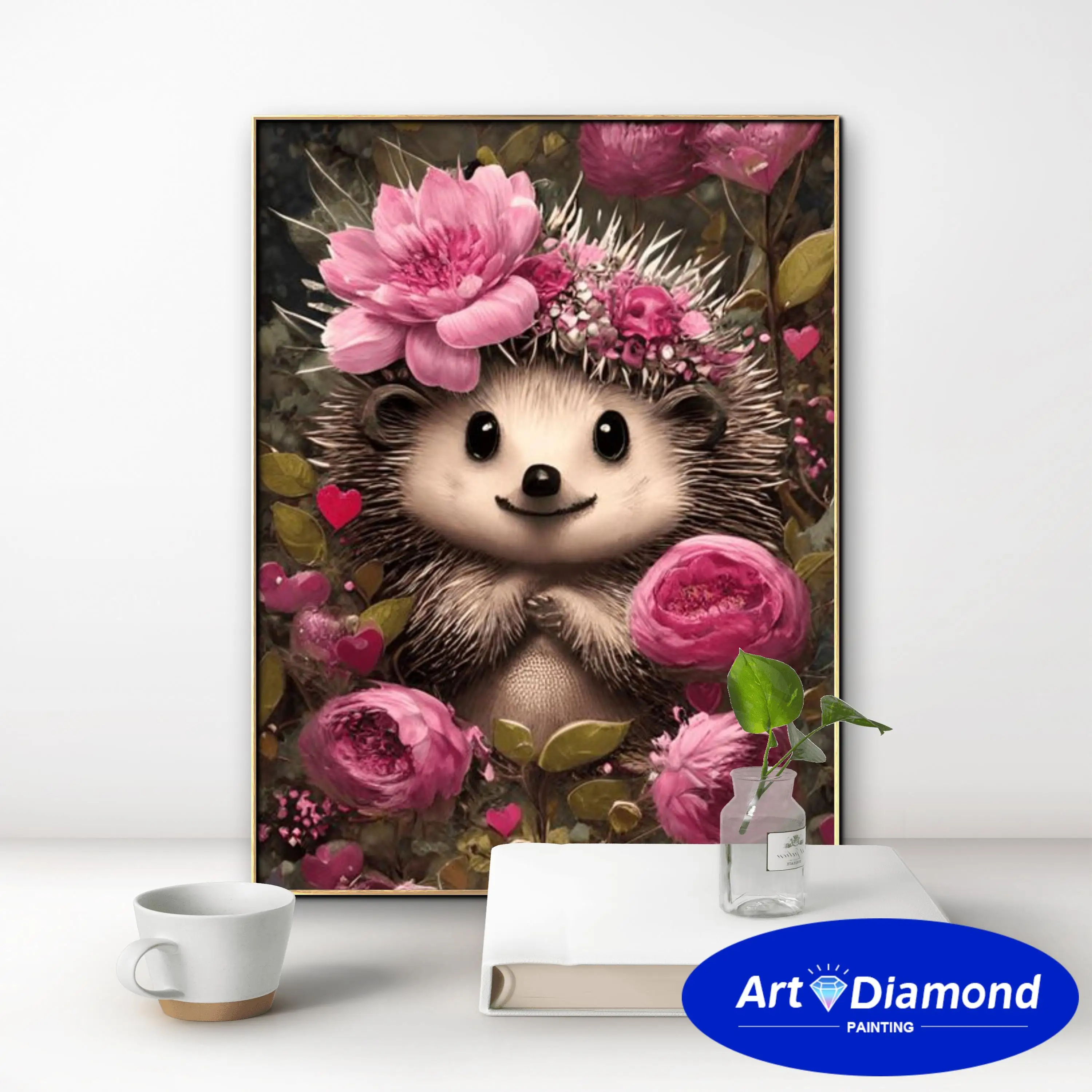 Cute Hedgehog DIY AB Diamond Painting Embroidery Cartoon Animal Cross Stitch Mosaic Handmade Home Decor Children's Gift 2023 New