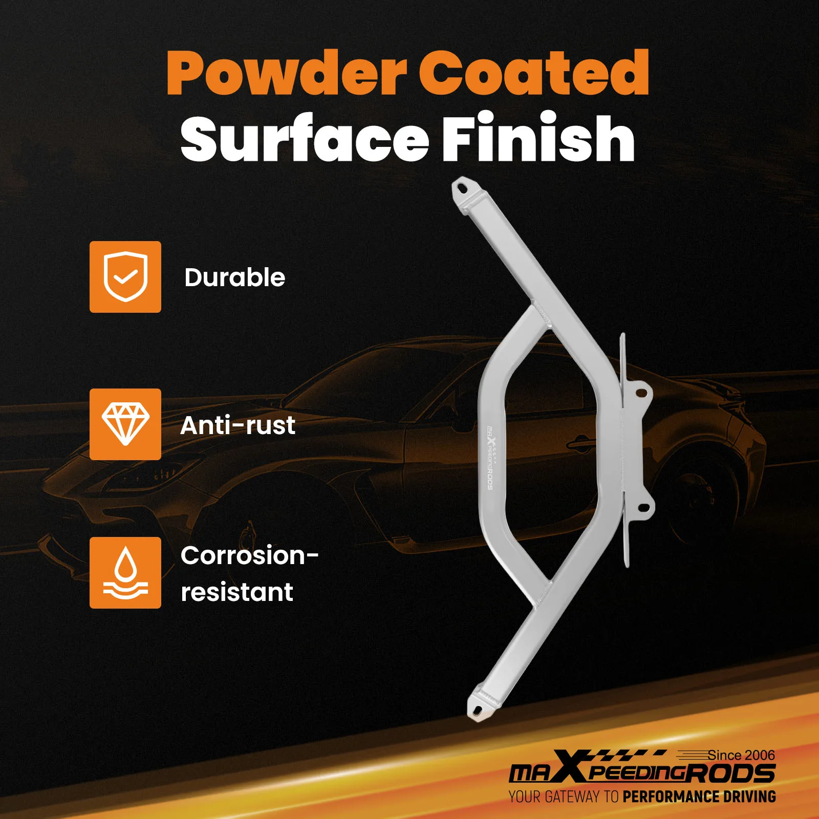 

Front Lower Chassis Member Brace Bar for Subaru BRZ 2013-2023 Scion FR-S 13-16