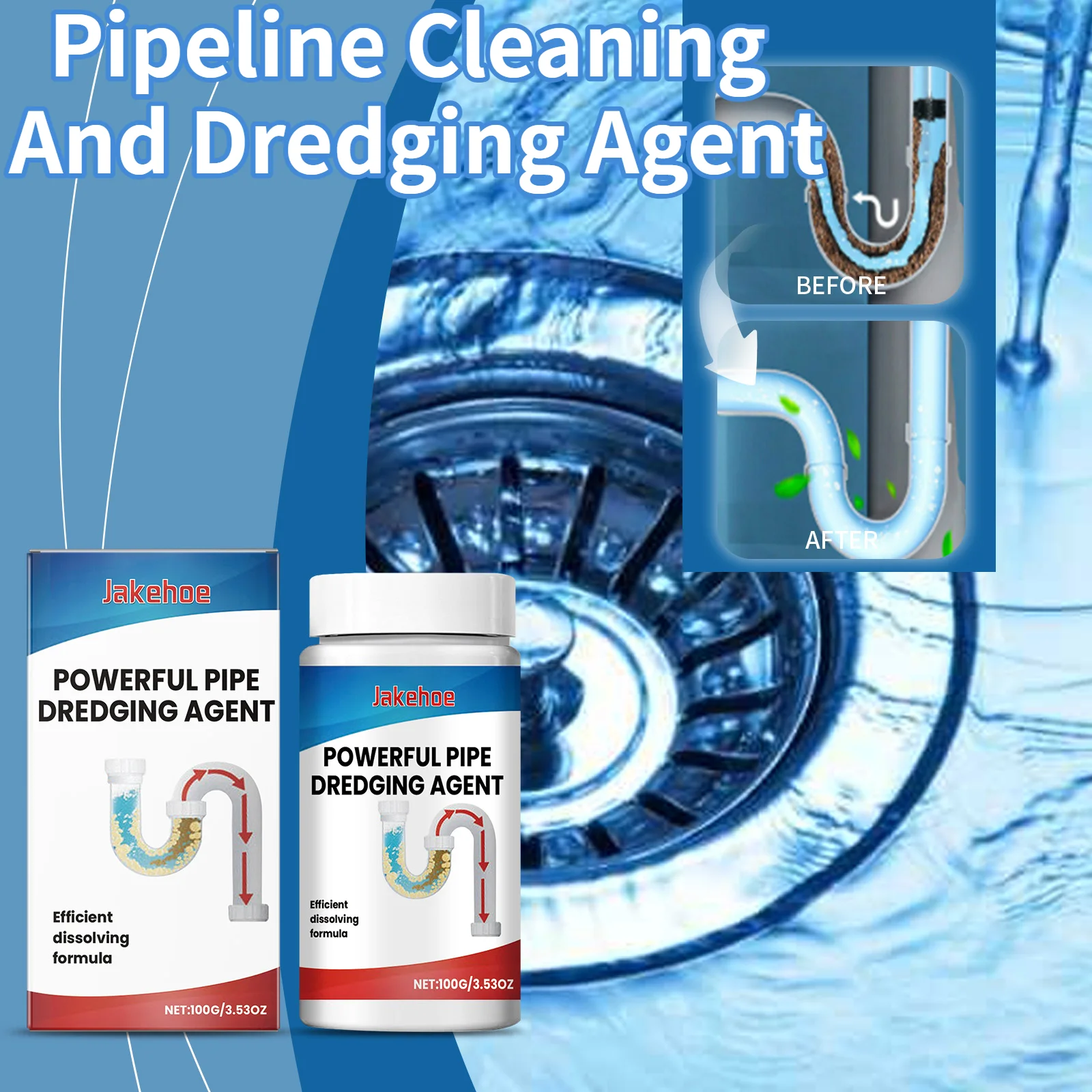 

Pipeline Unclogging Agent Cleaning And Cleaning Pipeline Blockage Unclogging Kitchen And Toilet Drainage Pipes Refreshing Agent