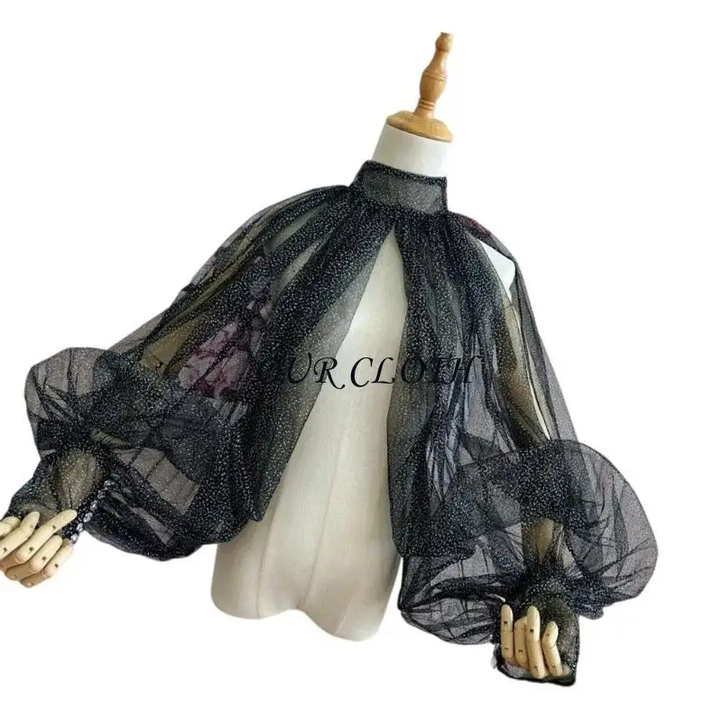 Mangas hojaldre tul boda para mujeres Sangos largos Shurgs Corte Top protección solar guantes largos sin