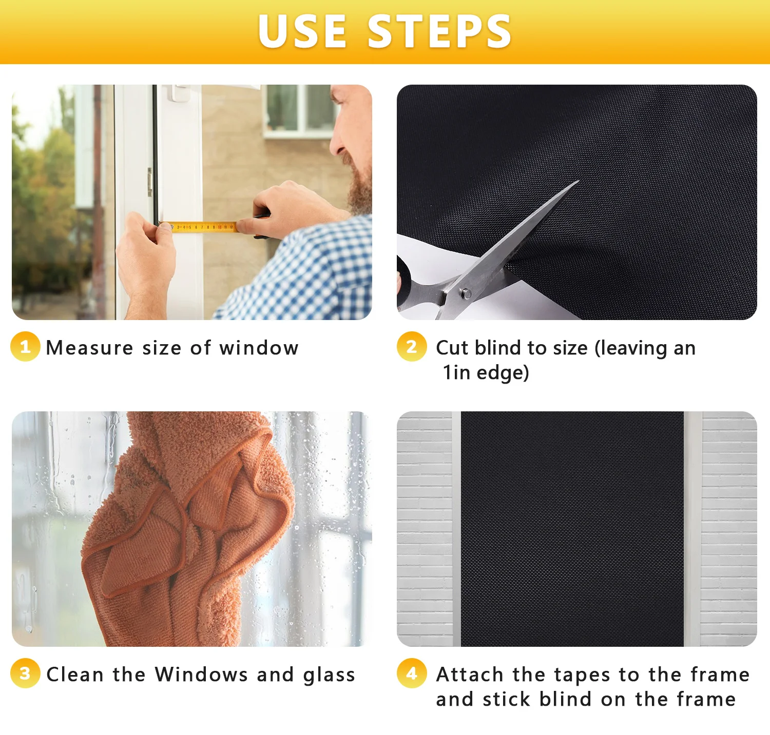 HLZS-Portable Blackout Shades Travel Window Blackout Curtains Temporary Blackout Blinds For Baby Bedroom/Dorm/Office