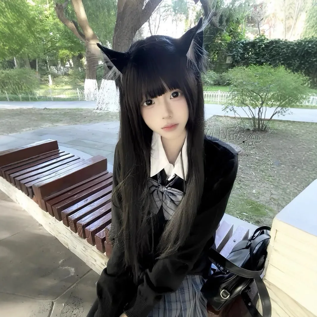 Natural And Realistic Long Hair Wig Universal Cosplay Lolita Style Youthful And Cute Full Head Wig