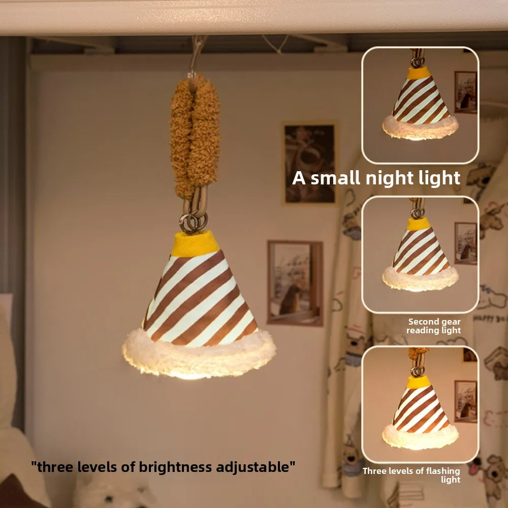 Dopamine Aesthetic Hanging Night Light - Cozy Ambient Lamp for Dorm Beds Bedroom Decor & Bedside Must-Have Dorm Essential