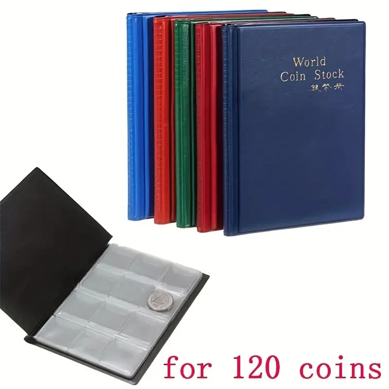 120-Taschen-Album, Münzen, Sammelbuch, Heimdekoration, Fotoalbum, Münzalbum, Halter, Sammelbuch, Sammelalbum
