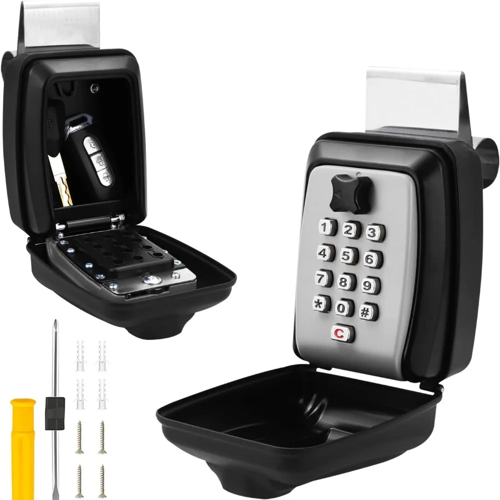 مكافحة سرقة نافذة السيارة اقفال الصناديق مقاوم للماء قوي لكمة زر اقفال الصناديق سعة كبيرة المحمولة صندوق كلمة المرور السيارة ركوب المشاركة