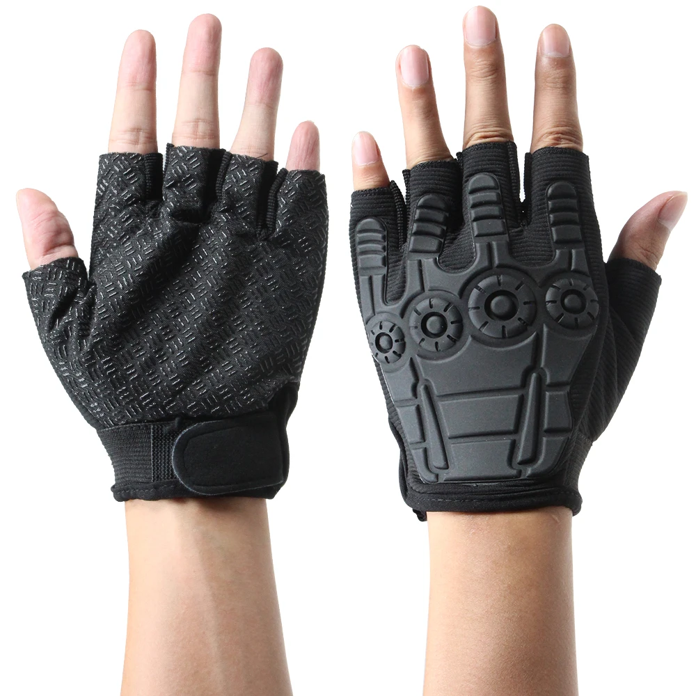 1 Pair Fingerless Tactical Gloves Half Finger Airsoft Shooting Gloves for Men Women, Motorcycle Bike Cycling Driving Hunting