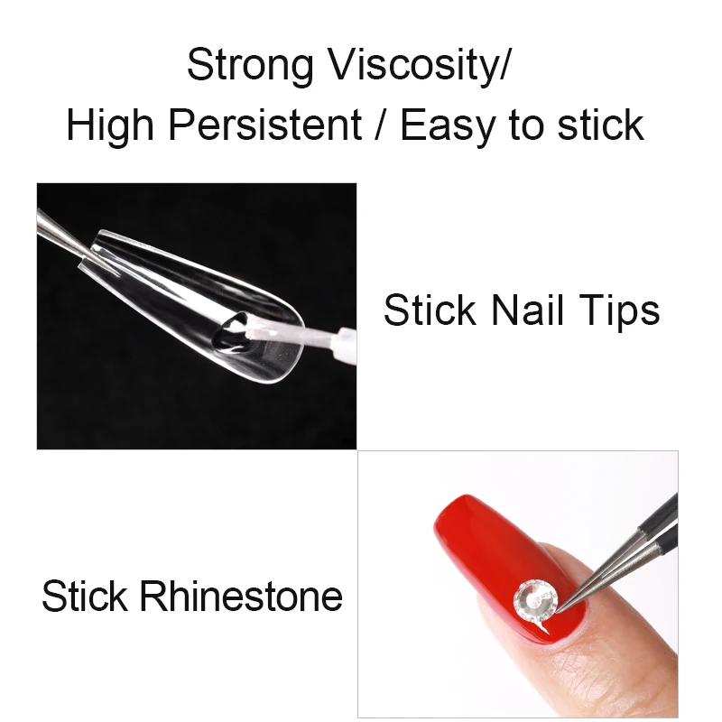 Pegamento extra fuerte para uñas postizas, acrílicas, press-on y decoración, 7g, adhesión duradera 3