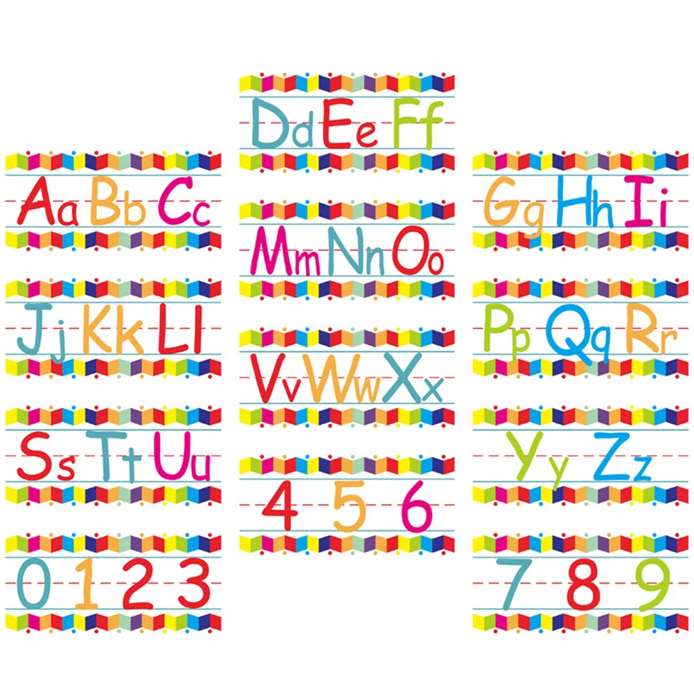 Alphanumeric Wall Sticker Cartoon for Kids Decal Number Stickers Nail Decorations Pvc Alphabet Decals Toddler Girl Room Baby