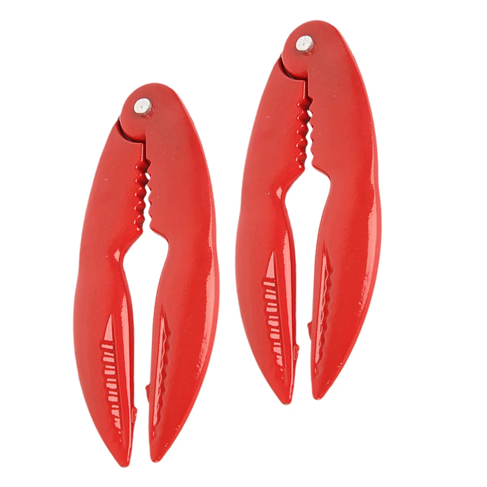 

2 Pcs Lobster Clip Aluminum Alloy Cracker The Tool Seafood Crackers Shells Peeling Clips Eating Gadget