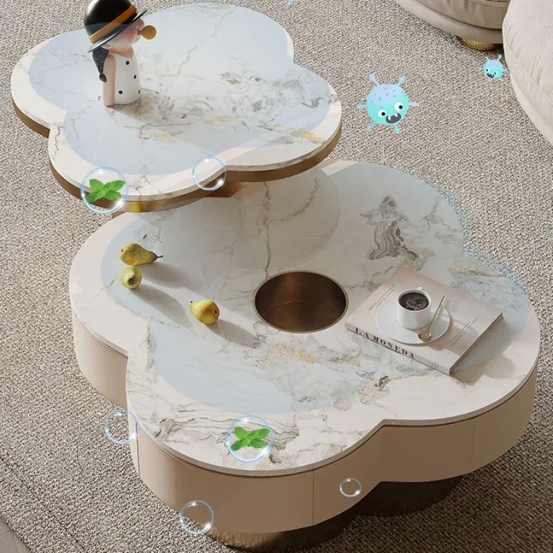 Decoration Luxury Coffee Tables Living Room Organizer Floor Moving Modern Coffee Tables Small Kaffee Tische Trendy Furniture