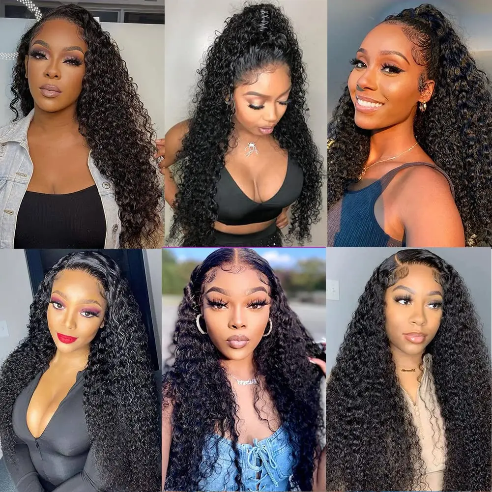 Indian Afro Kinky Curly Bundles 1/3/4PCS Human Hair Extensions Unprocessed Virgin Hair 100% Human Hair Weave Bundles Jerry Curl