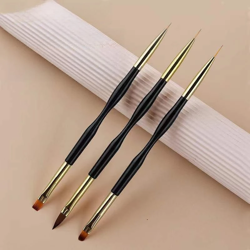 ปากกาเขียนลายเส้นบางเฉียบ ชุดแปรงเพ้นท์เล็บ ปากกาเขียนลายสองหัว สำหรับเพ้นท์เจลยูวี อุปกรณ์ทำเล็บ