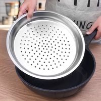 New 28/30/32/34cm Durable Dumplings Fish Steaming Tray Cooking Gadgets Thickened Steamer Stainless Steel Kitchen Wok