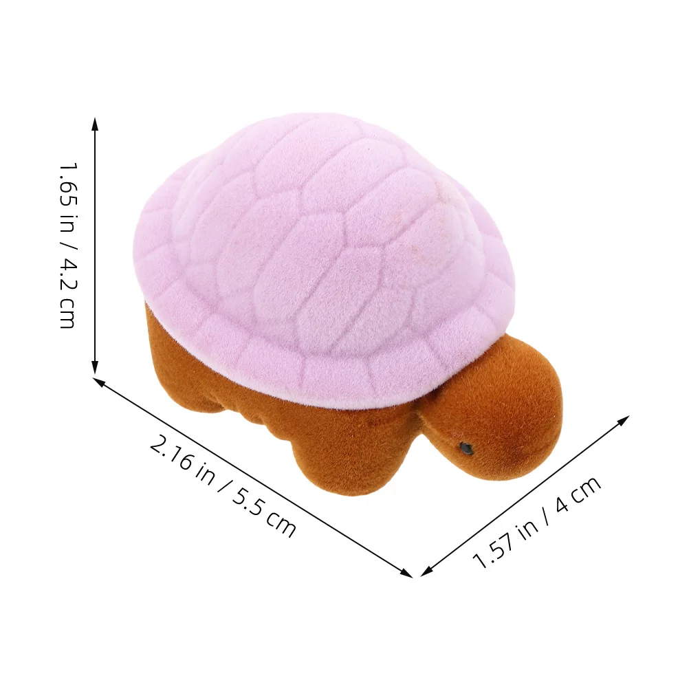 2Pcs Sea Turtle Jewelry Box for Rings and Ear Studs Portable Trinket Storage Cute Animal Design Home Decor Accessory Organizer