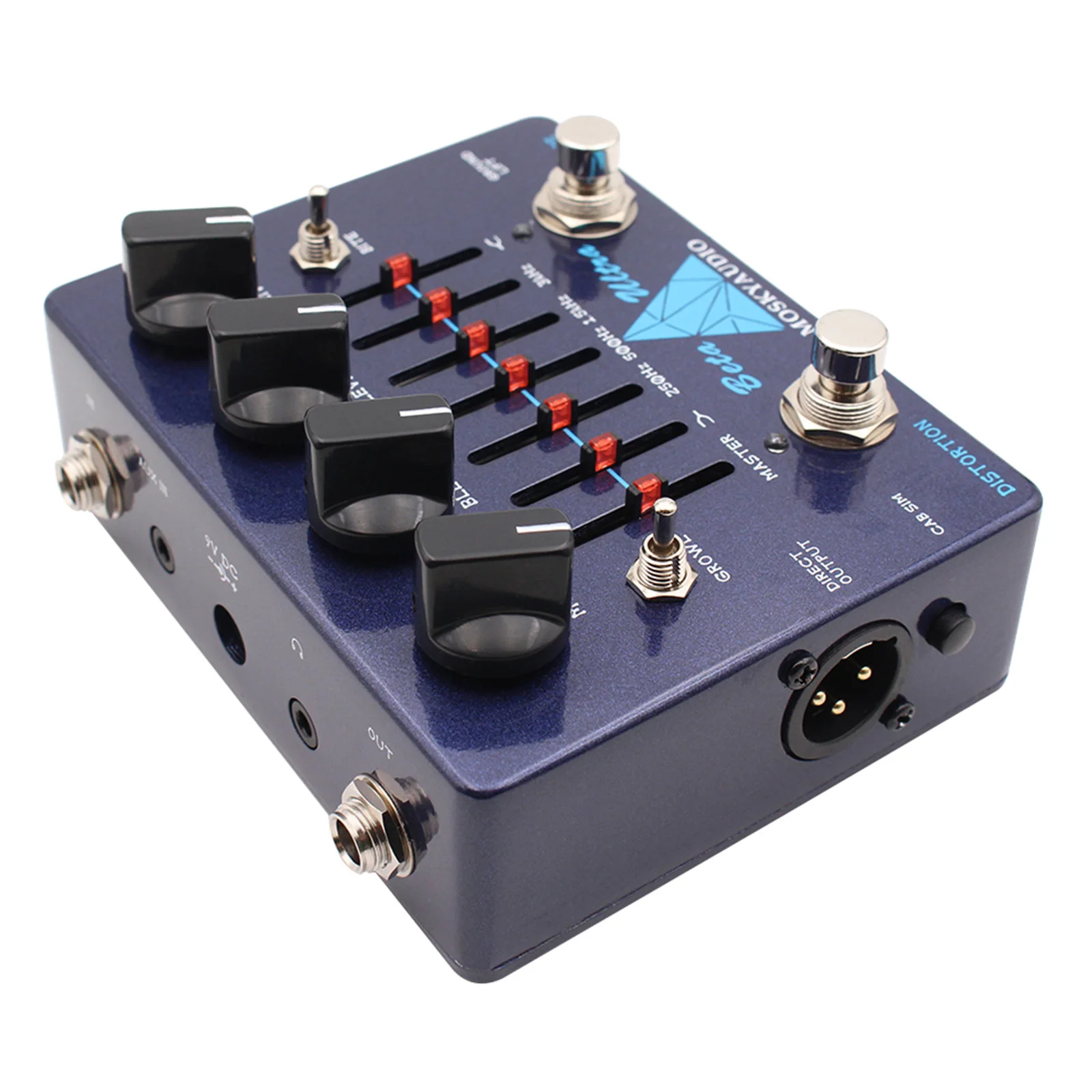 Moskyaudio Beta Ultra Bass Preamp - تشويه الدائرة المزدوجة، 6 نطاقات نشطة Eq، مخرج Xlr Di مع محاكاة الخزانة