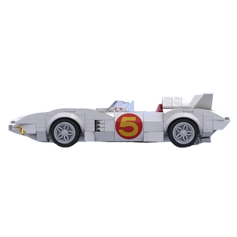 Modelo de coche MOC DIY, juguete educativo creativo para niños, regalo de bloques de construcción, 320 piezas, carreras, 5 Mach, regalo de cumpleaños