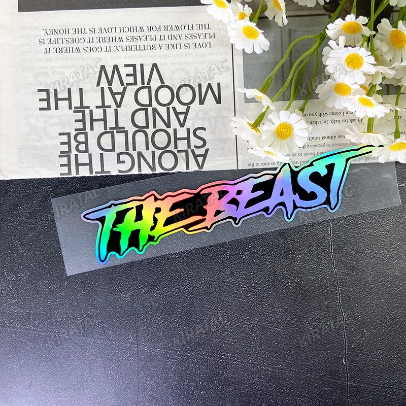 THE BEAST Motorradhelm-Aufkleber, wasserdicht, für Motorrad, Kraftstofftank, Kotflügel, Frontverkleidung, Elektroroller, Vinyl-Aufkleber
