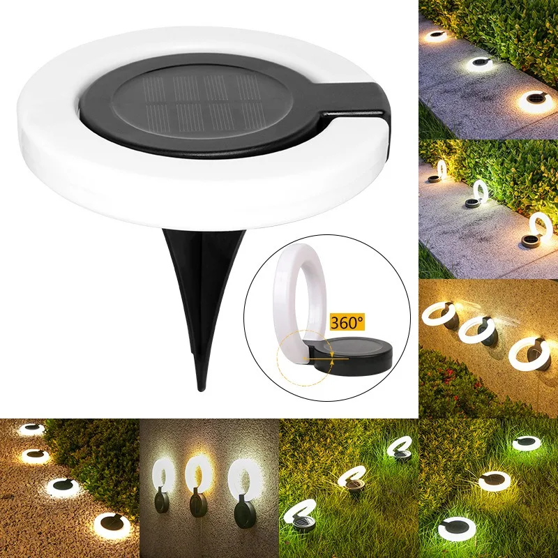 New Outdoor Solar Buried Lamp Lawn Yard Led Night Light Ip65 Waterproof Outdoor Pathway Floor Spot Lamp Camping Equipment