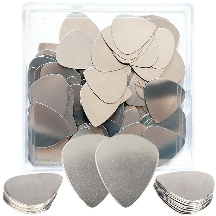 6/12/18pcs Stainless Steel Guitar Pick String Instrument 0.3mm Thickness Musical Universal Accessories for Bass Ukulele XJM